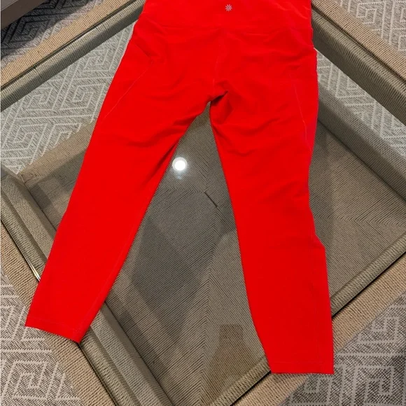 Athleta Interval Stash High Rise 7/8 Legging in Cardinal Size Large - Picture 5 of 7